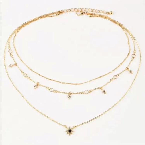 Cute layered star charm necklace - Picture 2 of 4